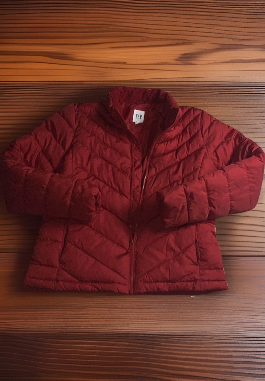 Gap Packable Red Jacket Down Lightweight Puffer F… - image 1