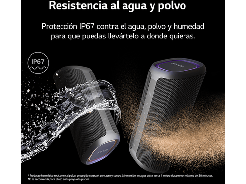 Altavoz inalámbrico - LG XG5QGR XBOOM Go, 20W, Bluetooth, 18h, Gris - Imagen 8 de 12