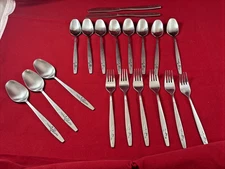 Reed and Barton Rebacraft ROSELYN Burnished Rose Stainless Steel Flatware Lot