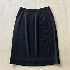 Vintage Jantzen Skirt Womens 14 Black Knit Pencil Knee Length USA Stretch