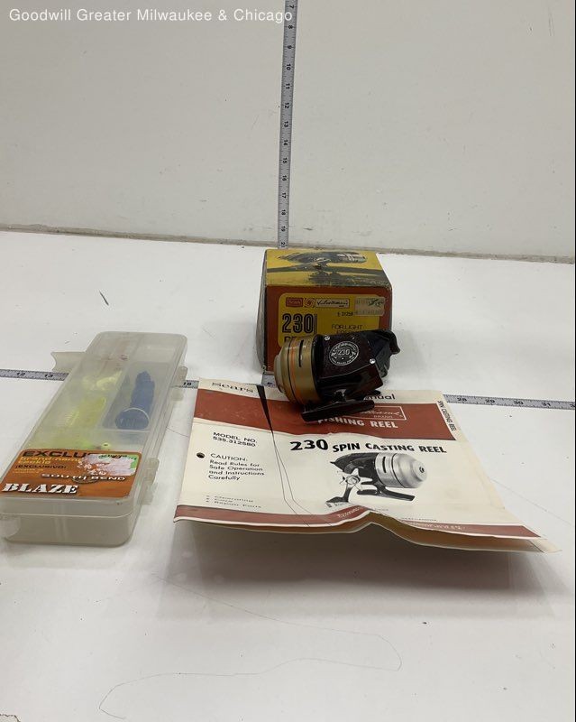 Ted Williams Black 230 Spin Casting Fishing Reel 535312580 Metal With Box