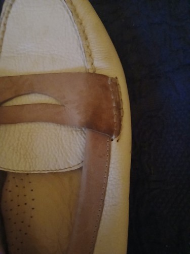 Cole Haan Women's Size 9 1/2 B M K12 Driver Loafer Ivory Sandstone Leather - Picture 5 of 5