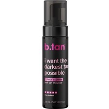 Ultra Dark Self Tanner Mousse - Fast 1 Hour Express Foam, Golden Glow, Vegan, 6.