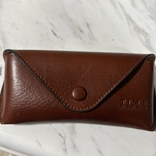 Leather Glasses Case - Hard Shell Leather Eyewear Holder Sunglasses Case Ha...
