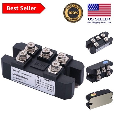 Durable 5-Terminal Bridge Rectifier 100A 1600V - Ideal for Electrical Setups
