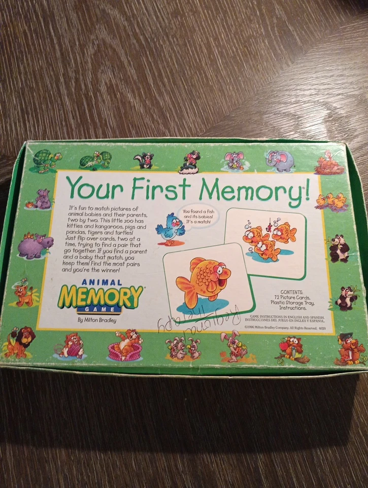 Milton Bradley Vintage Animal Memory Game 1996 Foto 2 de 4