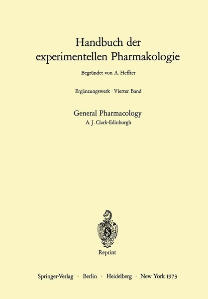 General Pharmacology | Alfred J. Clark | Englisch | Taschenbuch | Vi | 2012-image