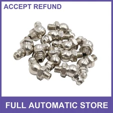12pc M6 x 1 Nickel Plated 45 Degree Grease Nipple Fitting Custom for Car Scooter