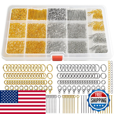 Leobro 1200Pcs Jewelry Making Supplies Jewelry Findings Jump Rings For Jewelry