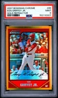 2007 Bowman Chrome Ken Griffey Jr #85 Gold Refractor 13/50 PSA 9 Only 2 Higher