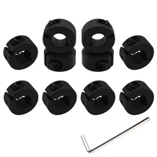 10 PCS 5/16" Bore Single Split Shaft Collar Clamp-On Black Oxide Steel