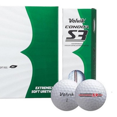 Volvik Condor S3 Tour Urethan Golfbälle - weiß weiches Tragegefühl - 3er Hülle