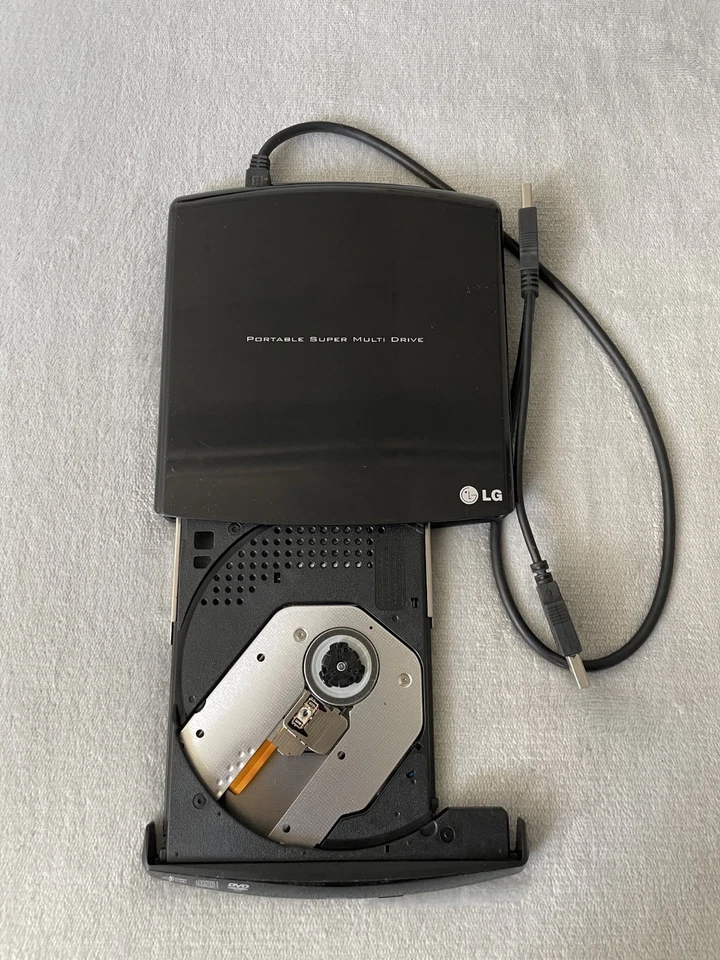 LG GP10NB20 Unidad Externa USB DVD CD Regrabadora Negra Enciende Sin Probar Foto 4 de 4