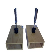 Eisco Labs Pair Steel Tuning Forks 440Hz Wood Bases One Adjustable Preowned