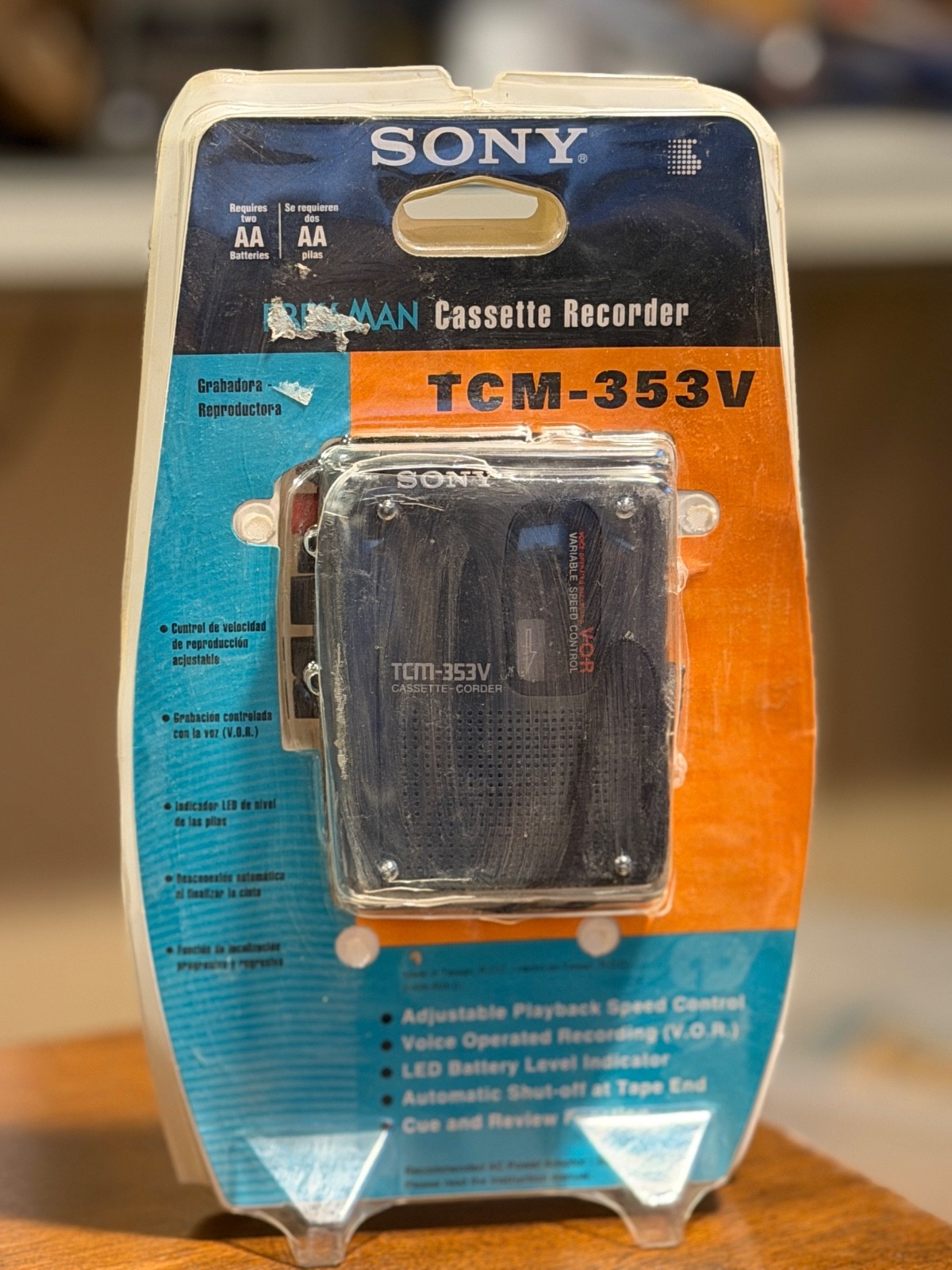 NEW Sony TCM-354VK Voice Operated Recording Pressman Cassette Recorder Black