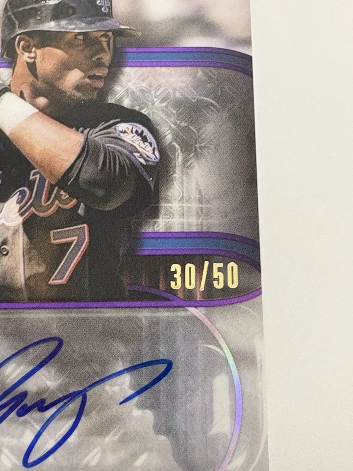 JOSE REYES 2024 Topps Tribute Blue Auto /50 New York Mets - Image 3 of 3