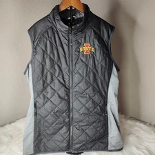 Iowa State Cyclones Cutter & Buck  Mens Puffer Quilted Full Zip Puffer Vest XL