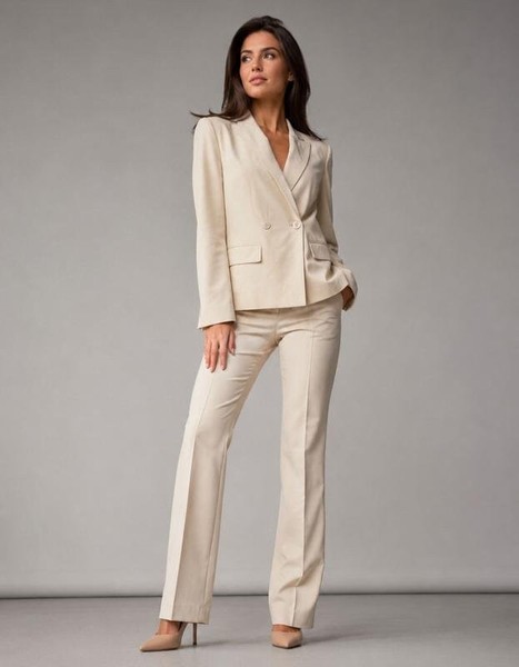 Women Escada Blazer Beige Cotton XXL