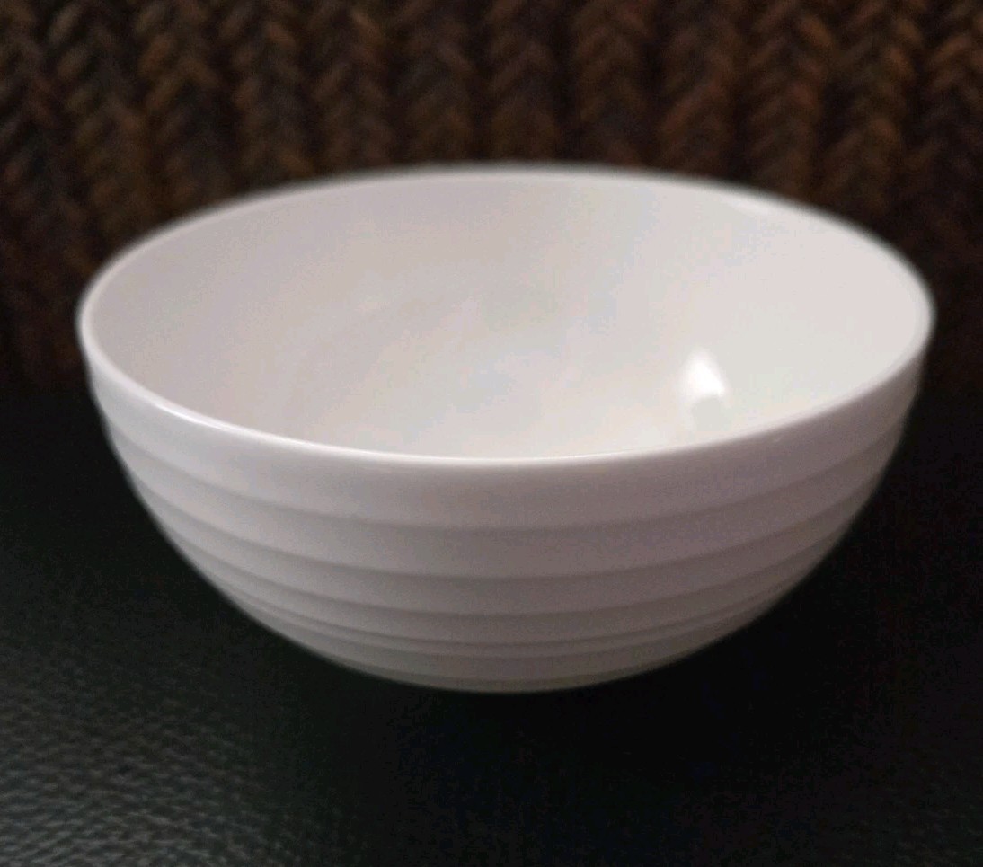 Set Of 3 Mikasa Swirl White Bone China Soup Cereal Bowls 6
