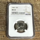 1942 Washington Quarter 25c-NGC MS 62