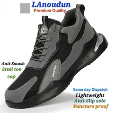 MENS SAFETY SHOES WORK TRAINERS LIGHTWEIGHT STEEL TOE-PUNCTURE PROOF-NON-SLIP-
