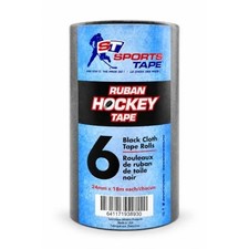 Hockey Tape 6 Rolls Black Cloth Athletic Grip for Sticks Lacrosse Baseball