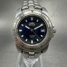 Orologio subacqueo Sector ADV 5500 donna 29 mm quadrante blu tono argento data tondo nuovo batt