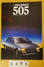 PEUGEOT 505 GL/ D GR/ D SR/ D T GTi GTD T TURBO INJ V6 Brochure Fr 34 pages 1988