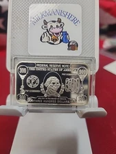 1 once zombie george washington silver bar $300 note