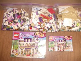 Lot Lego friends grand hotel & add-ons 41101 41035 juice bar incomplete no boxes