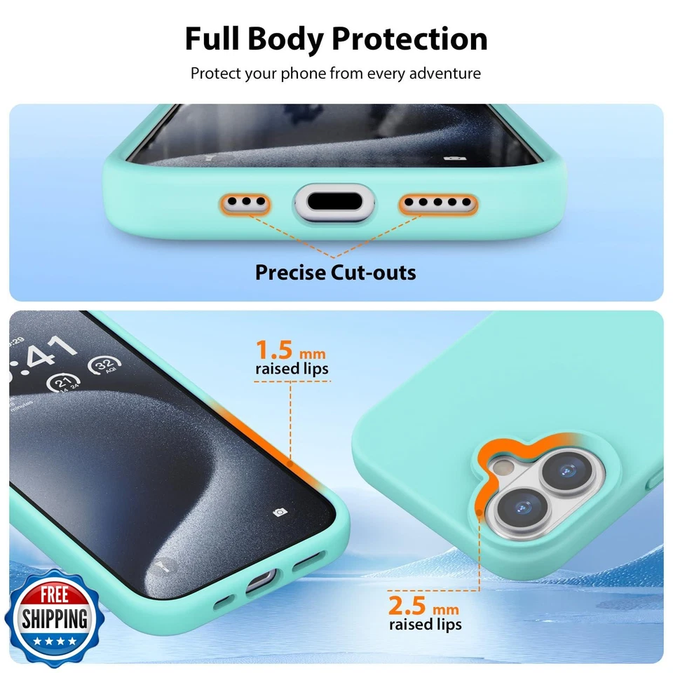 Funda Silicona Real ZUSLAB Compatible con Apple iPhone 16 6.1 Pulgadas 2024, Li Foto 4 de 4