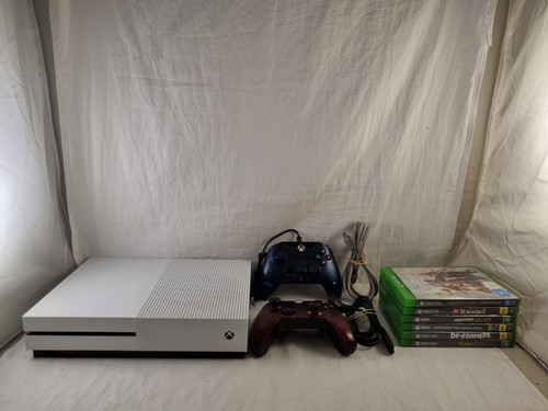 Big Microsoft Xbox One S Console 1TB Bundle + Controllers + Games