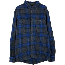 Used Orvis long-sleeved heavy flannel check shirt men's size M equivalent