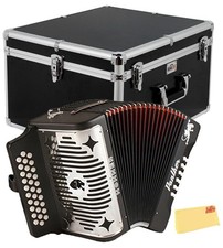Hohner Panther Diatonic Accordion - Keys G/C/F Bundle with Hard Case - NEW