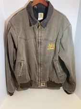 Vintage 2002 Carhartt Santa Fe Jacket J14 CHT Embroidered Philip Morris Logo