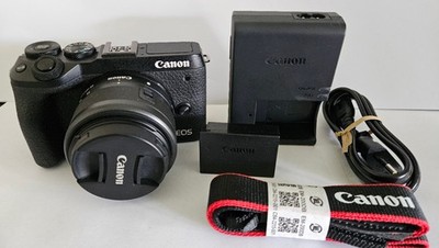 canon eos m 6 mark II schwarz mit Objektiv 15-45 mm