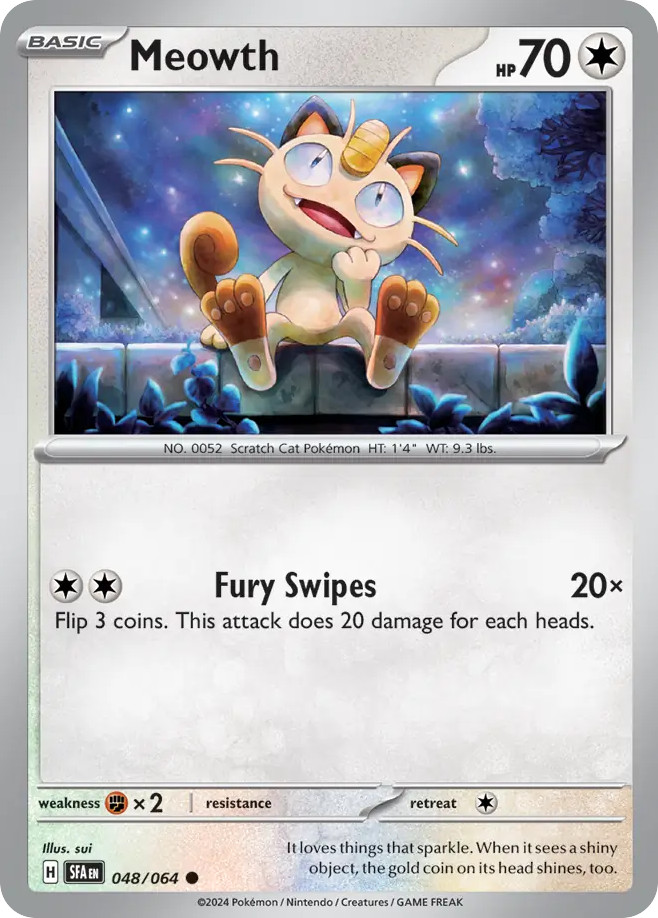 Meowth 048/064 Shrouded Fable Common Pokemon NM/M