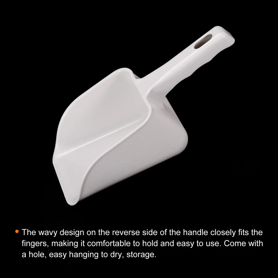2Pcs Ice Scoop ABS 9.06x3.54" Small Ice Maker Flour Cereal Sugar Handle Shovel Foto 4 de 4