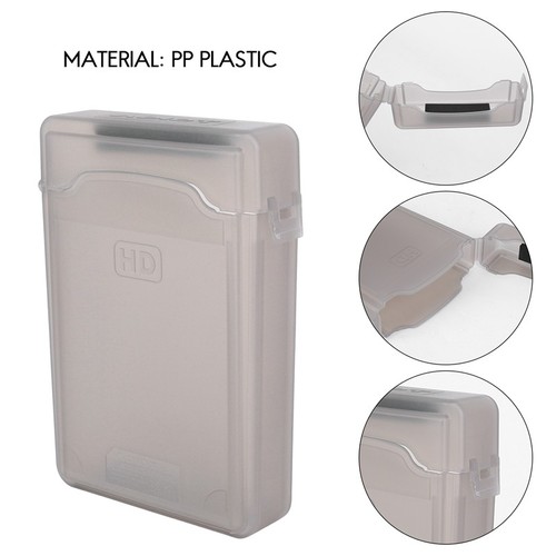 2X(5pcs 3.5 inch IDE SATA HDD Hard Drive Disk Plastic Storage Box Case8596 - Afbeelding 3 van 8