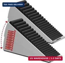 2 Pack Heavy Duty Door Stopper, Adjustable Spring Large Stopper, 3 Inches High T