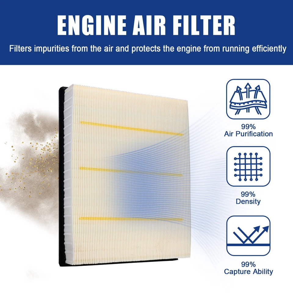 Filtro de aire Chevy Silverado 1500 2500 3500 2001 2002 2003 2004 2005 2006-2018 Foto 4 de 4