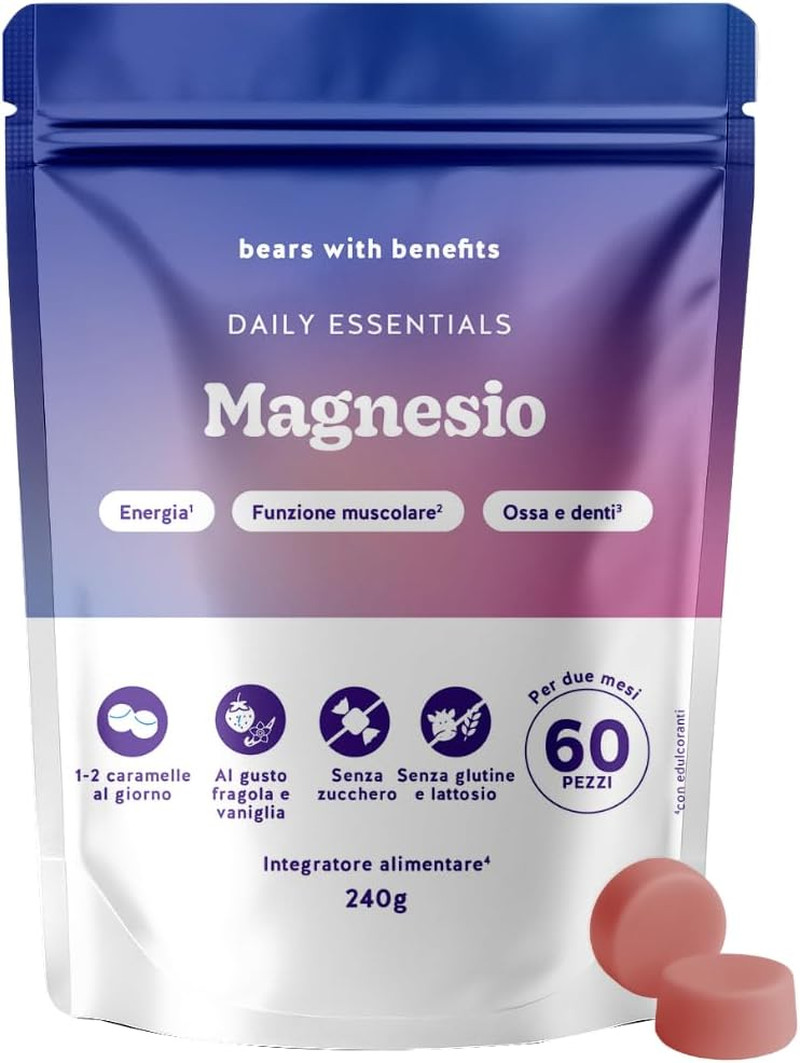 Magnesio Gummies Daily Essentials 360mg | Energia per Mamme Sprint
