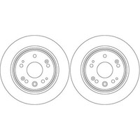 2X Trw Bremsscheiben 282Mm Voll Hinten Passend FÜR Honda CR-V Crossroad | DF8083