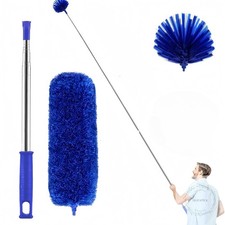 Cobweb Duster with Extension Pole,Spider Web Remover 2PCS Cob Web Duster 15-100