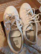 Veja Men Campo Leather White Natural Suede Size 11