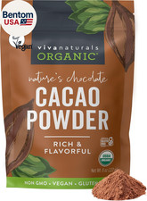 Organic Cacao Powder, Unsweetened, 8 Oz 227 G   Rich Dark Chocolate Flavor, Pe