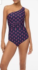 NEW with Tags J Crew One Shoulder One Piece Swimsuit Sz L Current Season