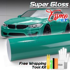 Pet Super Gloss Retro Green Vehicle Vinyl Wrap Decal Sheet Film Like Paint