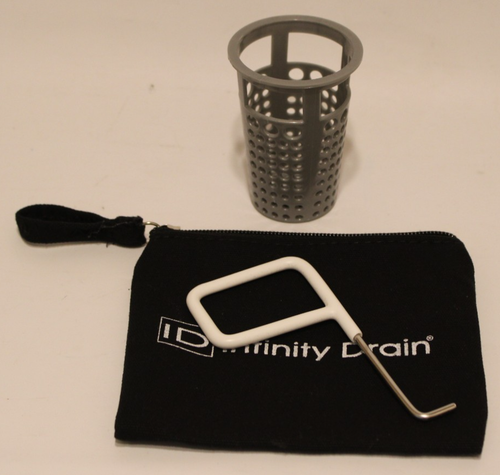 Infinity ND 4-21 SS - 4" x 4" Lines Pattern Drain Kit w/Drain Body Satin Stain. - Picture 6 of 7