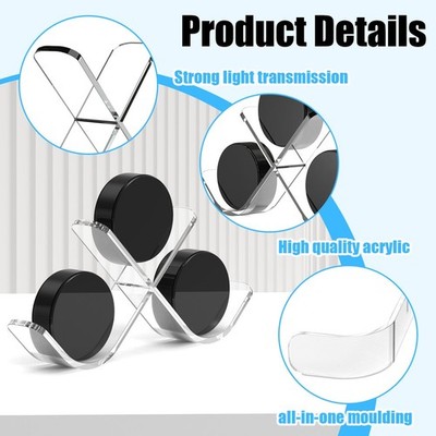 Acryl Hockey Puck Vitrine für 3 Pucks kompaktes Design für Schreibtisch oder R